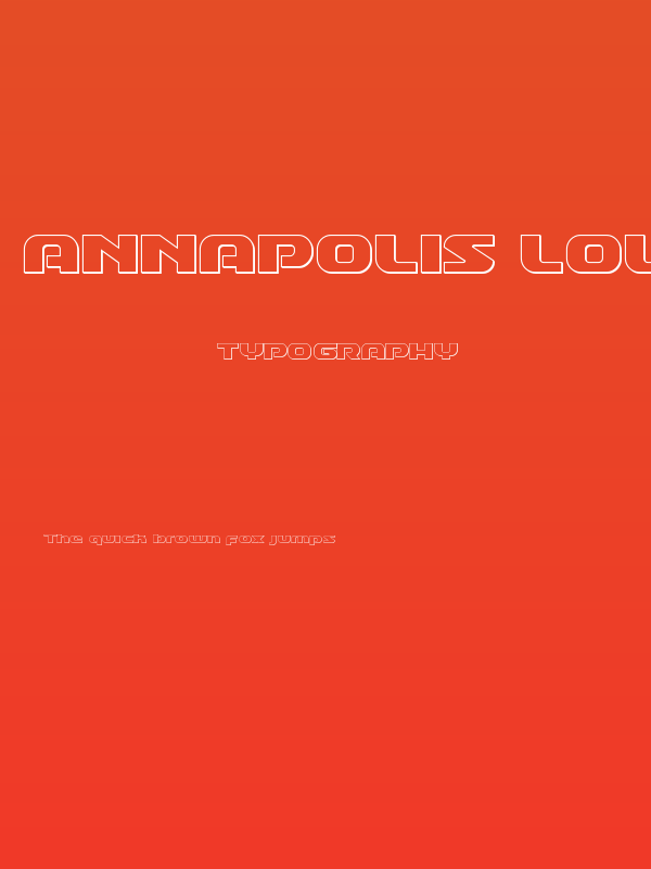 Annapolis Lower Case Outline Poster
