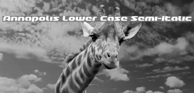 Annapolis Lower Case Semi-Italic Font examples