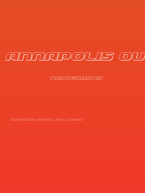 Annapolis Outline Italic Poster