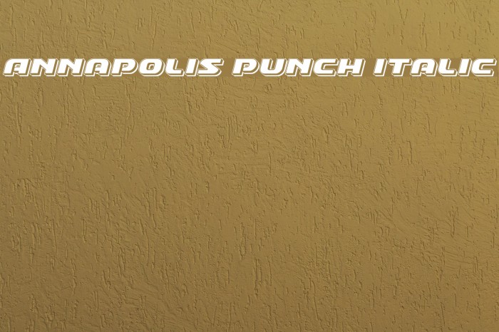 Annapolis Punch Italic Font examples