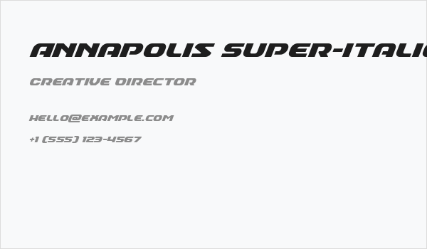 Annapolis Super-Italic Business Card