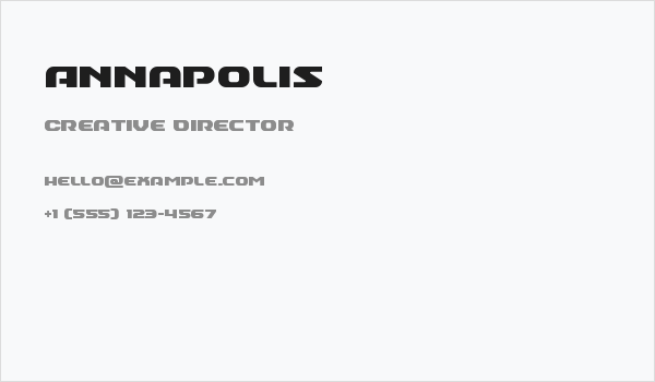 Annapolis Business Card