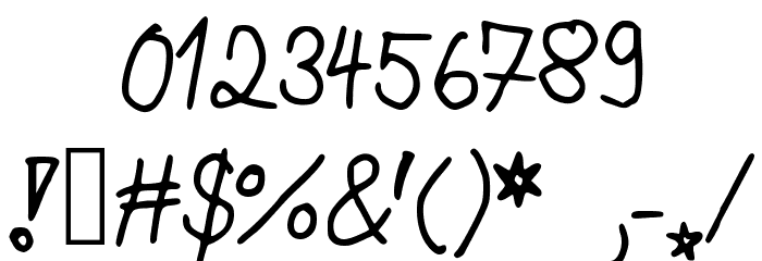 AnnasHandschrift Font OTHER CHARS
