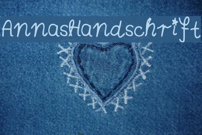 AnnasHandschrift Font examples
