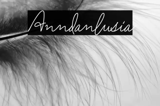 Anndanlusia Font examples