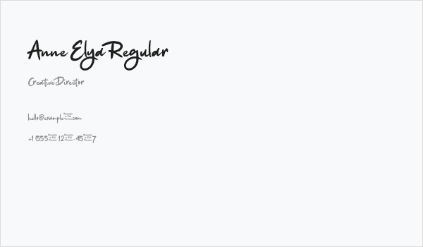 Anne Elya Regular Business Card