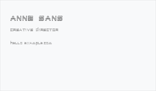 Anne sans Business Card
