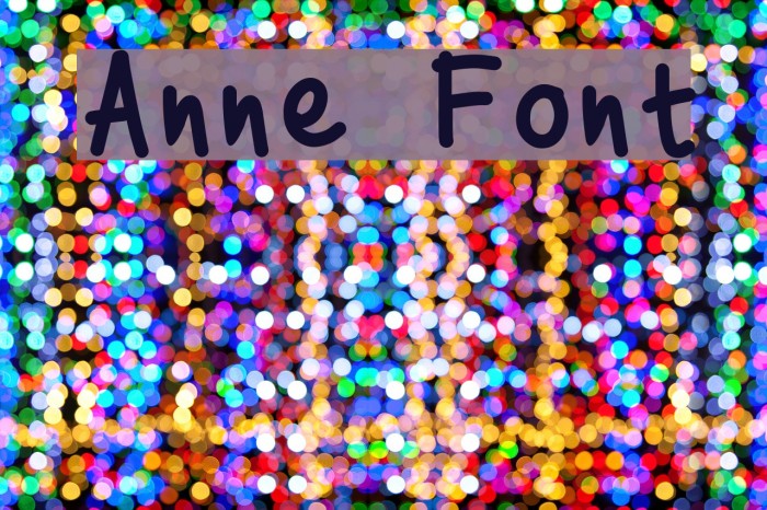 Anne フォント examples