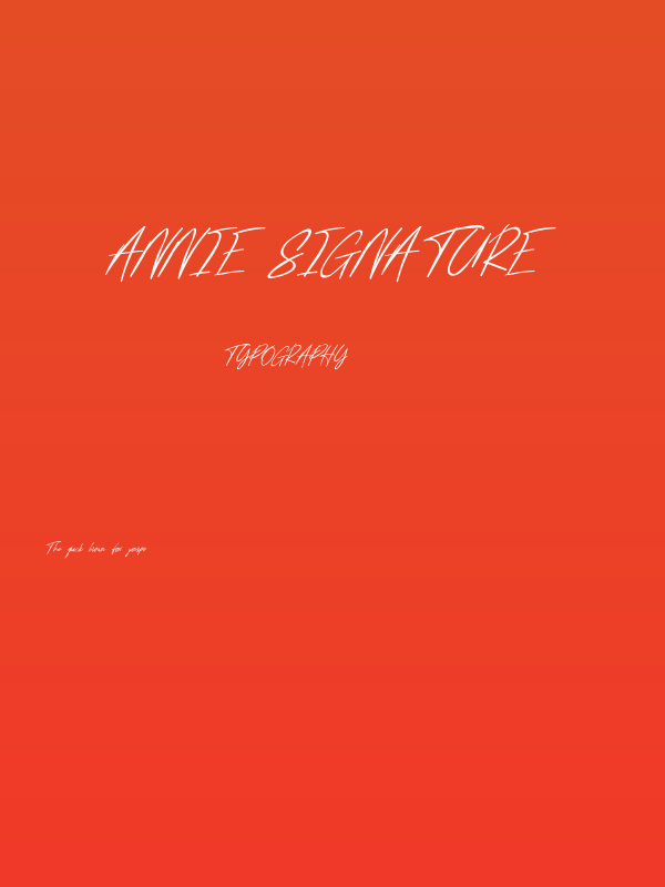 Annie Signature Poster