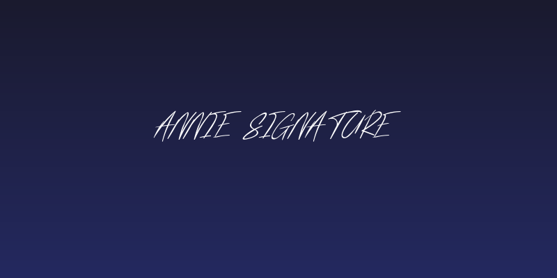 Annie Signature Social Header