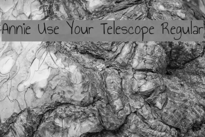 Annie Use Your Telescope Regular Font examples
