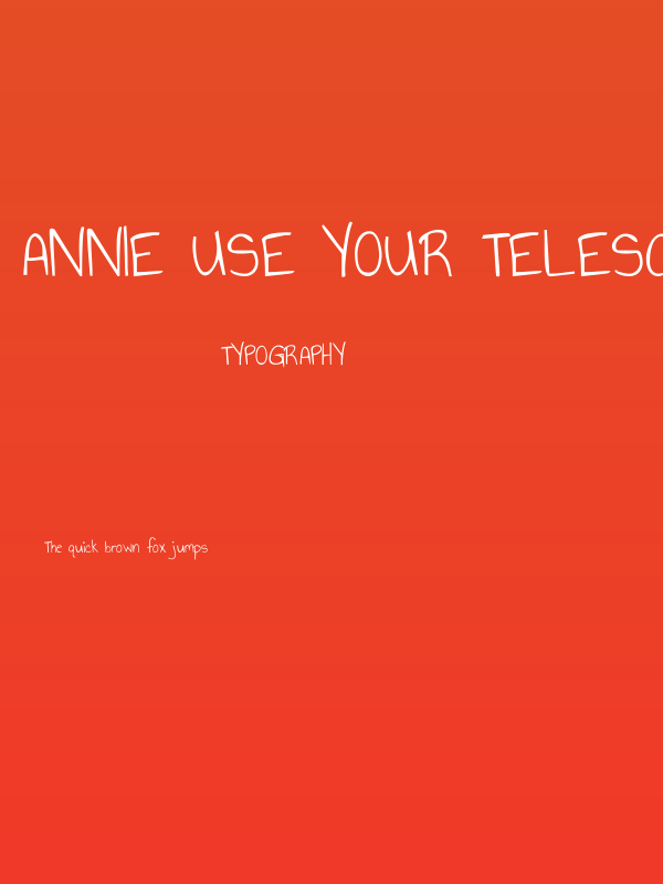 Annie Use Your Telescope Regular Poster