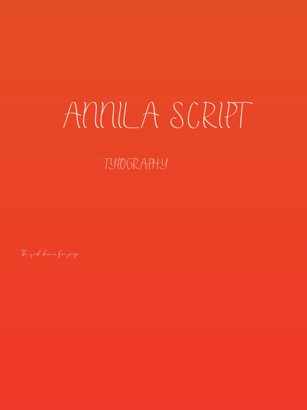 Annila Script Poster