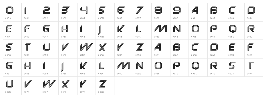 Anniversary Neon Character Map
