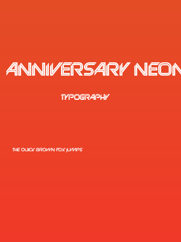 Anniversary Neon Poster