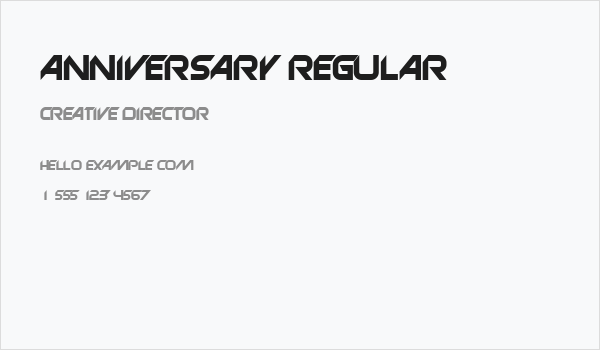 Anniversary Regular Business Card