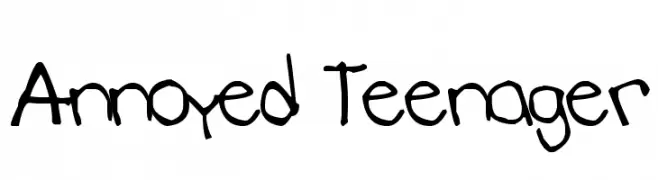 Annoyed Teenager  Frei Schriftart Herunterladen