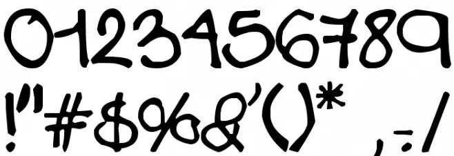 Annoyed Teenager Font OTHER CHARS