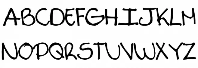 Annoyed Teenager Font UPPERCASE