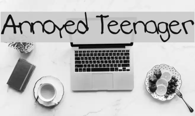 Annoyed Teenager Font examples