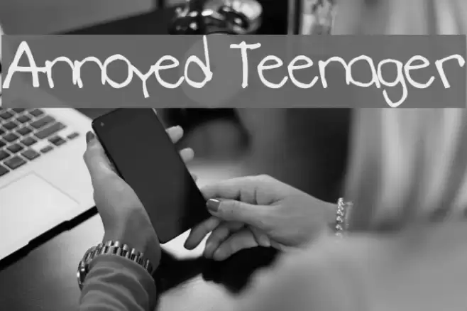 Annoyed Teenager Font examples
