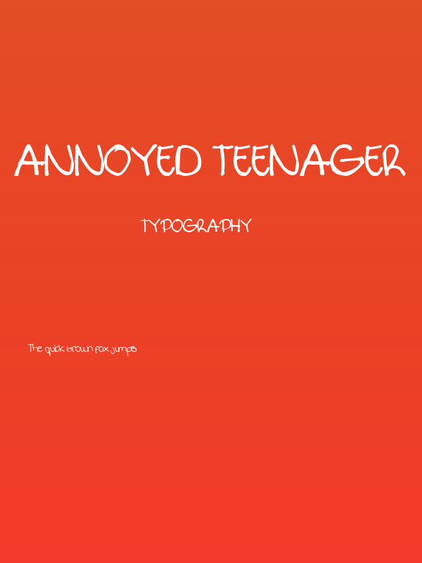 Annoyed Teenager Poster