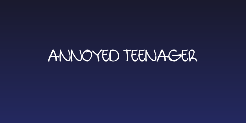 Annoyed Teenager Social Header
