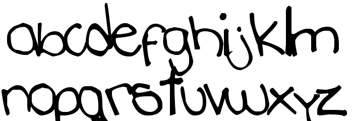 Annoyed Teenager Font LOWERCASE