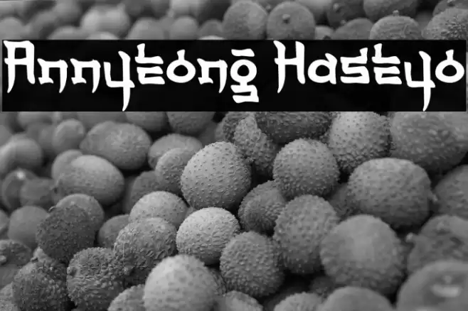 Annyeong Haseyo Font examples