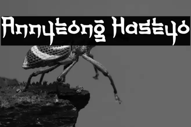 Annyeong Haseyo Font examples