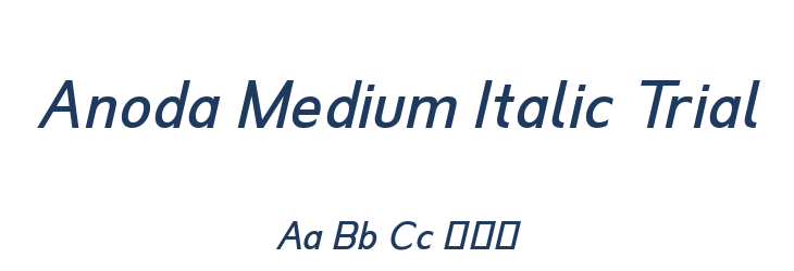 Anoda Medium Italic Trial Font Preview