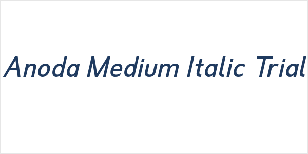 Anoda Medium Italic Trial Logo