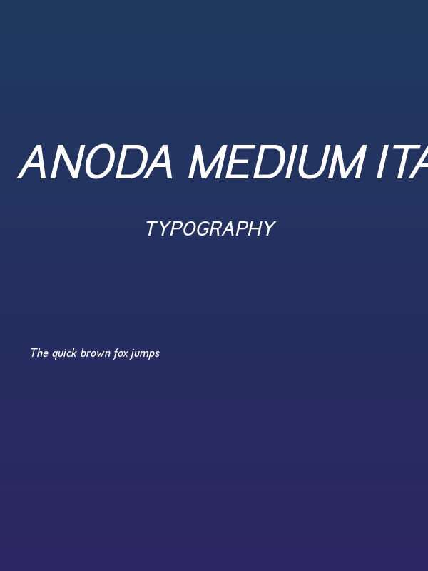Anoda Medium Italic Trial Poster