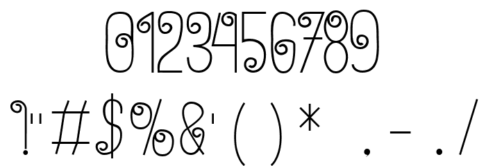 Anohana Typeface Font OTHER CHARS