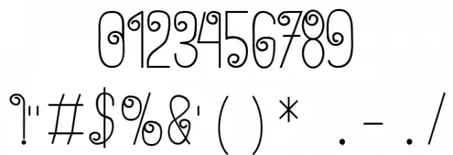 Anohana Typeface Шрифта ДРУГИЕ символов