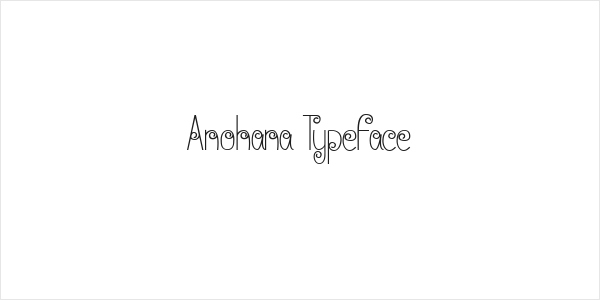 Anohana Typeface Logo