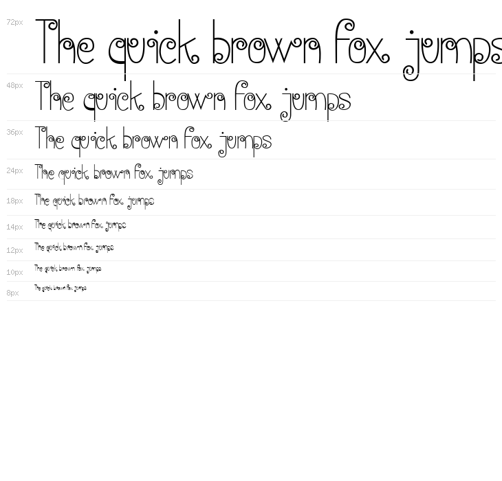 Anohana Typeface Waterfall