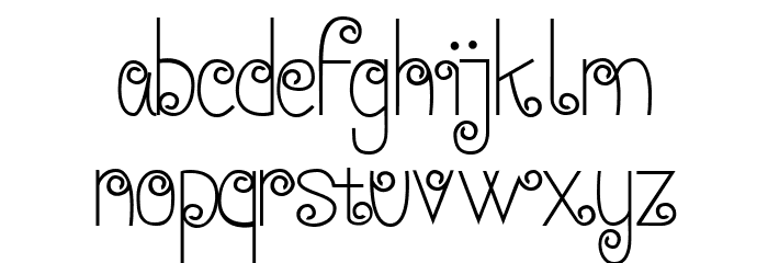 Anohana Typeface Font LOWERCASE