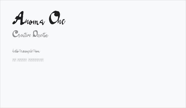 Anoma One Business Card