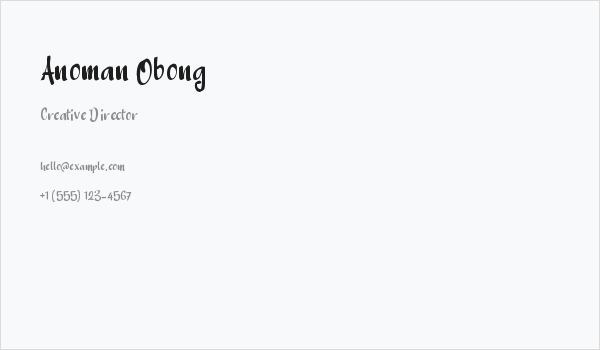 Anoman Obong Business Card