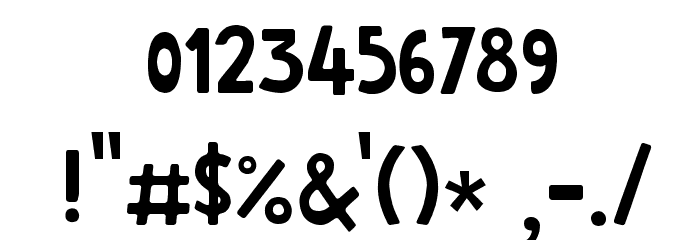 AnonimRound Font Alte caractere