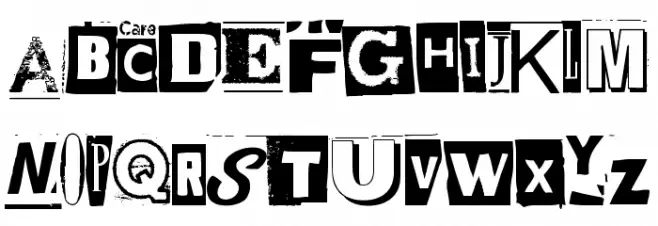 Anonymous Clippings Schriftart Groß