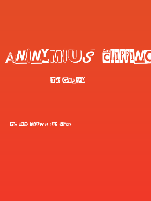 Anonymous Clippings Poster