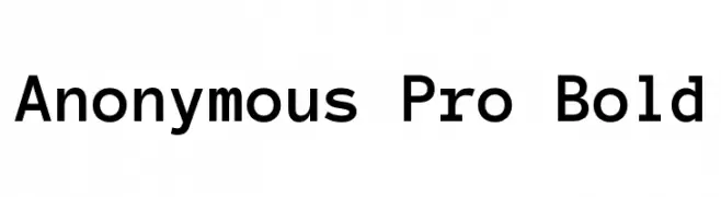 Anonymous Pro Bold  免费字体下载