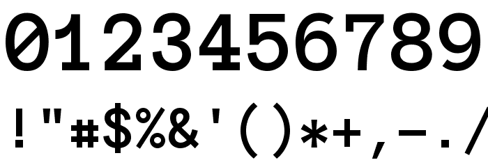 Anonymous Pro Bold フォント その他の文字