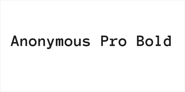 Anonymous Pro Bold Logo