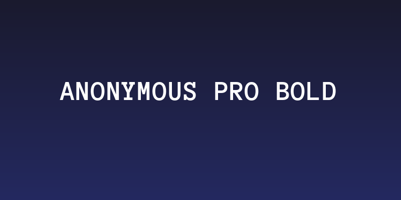 Anonymous Pro Bold Social Header