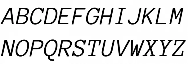 Anonymous Pro Italic Fuentes MAYÚSCULAS