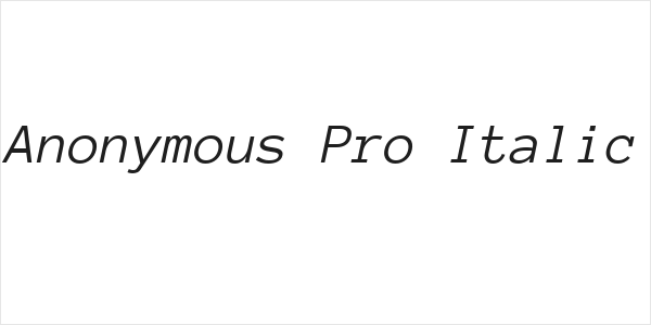 Anonymous Pro Italic Logo