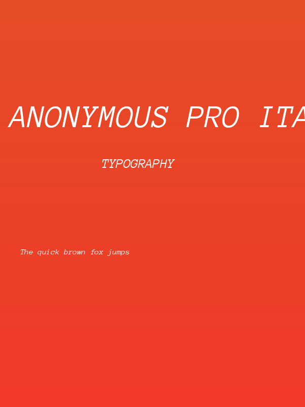 Anonymous Pro Italic Poster